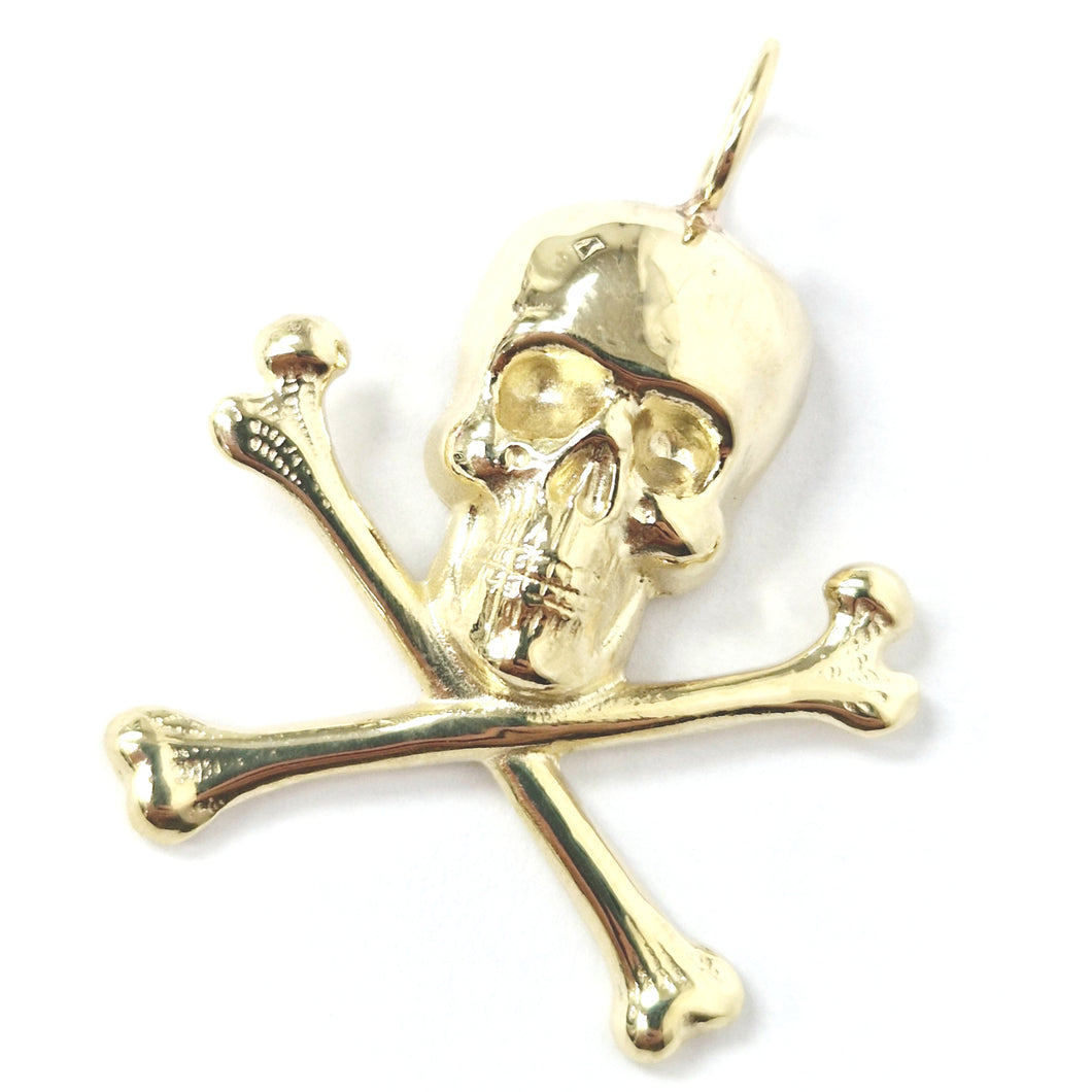 9ct Gold Skull & Crossbones Pendant