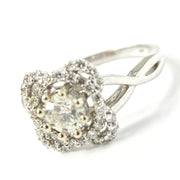 Load image into Gallery viewer, 14ct White Gold Diamond Cluster Ring