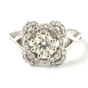 Load image into Gallery viewer, 14ct White Gold Diamond Cluster Ring