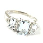 Load image into Gallery viewer, 9ct White Gold Diamond &amp; Topaz Ring
