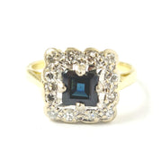 Load image into Gallery viewer, 18ct Yellow Gold Sapphire &amp; Diamond Ring
