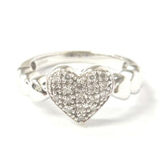 Load image into Gallery viewer, 9ct White Gold 0.20ct Diamond Heart Ring