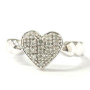 Load image into Gallery viewer, 9ct White Gold 0.20ct Diamond Heart Ring