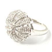 Load image into Gallery viewer, 9ct White Gold 0.40ct Diamond Dome Ring