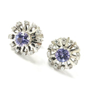 Load image into Gallery viewer, 18ct White Gold Diamond & Tanzanite Studs