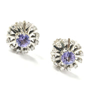 Load image into Gallery viewer, 18ct White Gold Diamond & Tanzanite Studs