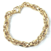 Load image into Gallery viewer, 9ct Gold Fancy Plain & Patterned Bracelet