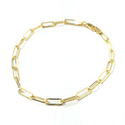 Load image into Gallery viewer, 9ct Gold Paperclip Design Bracelet