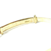 Load image into Gallery viewer, 9ct Gold Zirconia Heart Expandable Baby ID Bangle