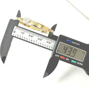 Load image into Gallery viewer, 9ct Gold Zirconia Heart Expandable Baby ID Bangle