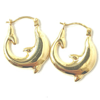 9ct Gold Dolphin Hoops