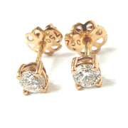 Load image into Gallery viewer, 18ct Rose Gold 0.64ct Diamond Studs