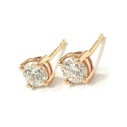 Load image into Gallery viewer, 18ct Rose Gold Diamond Studs 0.64ct
