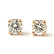 Load image into Gallery viewer, 18ct Rose Gold Diamond Studs 0.64ct
