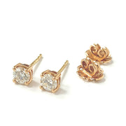 Load image into Gallery viewer, 18ct Rose Gold Diamond Studs 0.64ct
