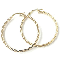 9ct Gold Twisted Hoop Earrings 9ct Gold Twisted Hoop Earrings