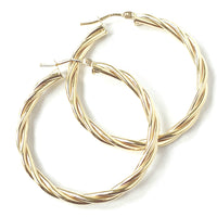 9ct Gold Twisted Hoop Earrings 9ct Gold Twisted Hoop Earrings
