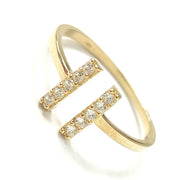 Load image into Gallery viewer, 9ct Gold Double Bar Ring