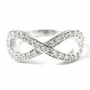 Load image into Gallery viewer, Platinum 0.46ct Diamond Infinity Ring