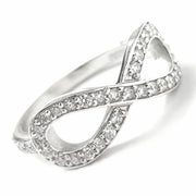 Load image into Gallery viewer, Platinum 0.46ct Diamond Infinity Ring