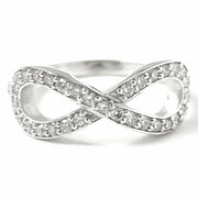 Load image into Gallery viewer, Platinum Diamond Infinity Ring 0.46ct
