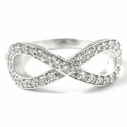 Load image into Gallery viewer, Platinum 0.46ct Diamond Infinity Ring