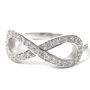 Load image into Gallery viewer, Platinum 0.46ct Diamond Infinity Ring