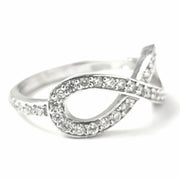 Load image into Gallery viewer, Platinum 0.46ct Diamond Infinity Ring