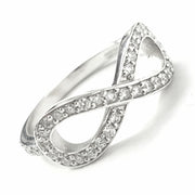 Load image into Gallery viewer, Platinum 0.46ct Diamond Infinity Ring