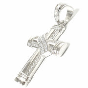 Load image into Gallery viewer, Silver Zirconia Cross Pendant