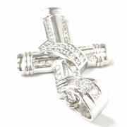 Load image into Gallery viewer, Silver Zirconia Cross Pendant