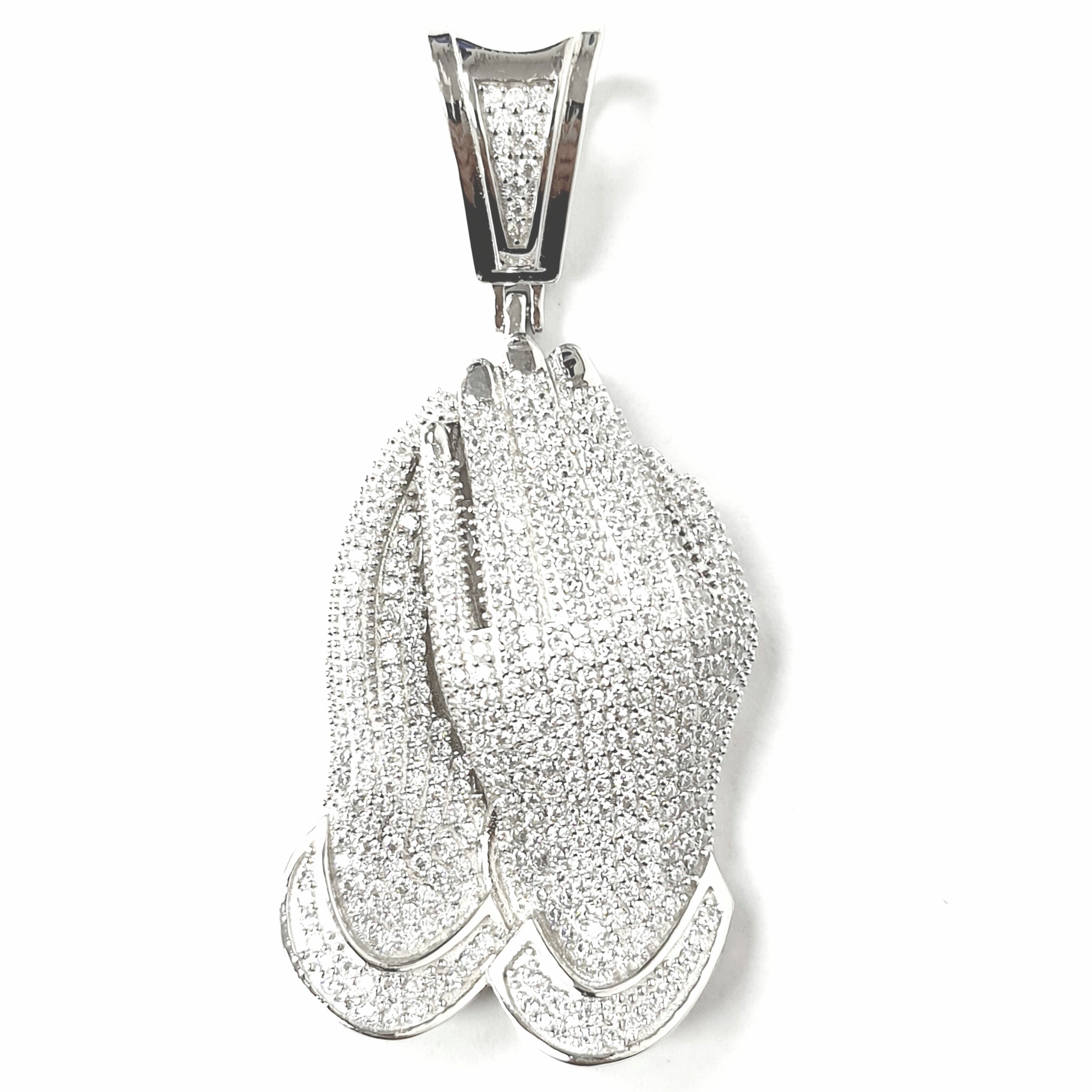 Diamond praying hotsell hands pendant