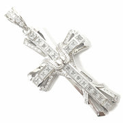 Load image into Gallery viewer, Silver Zirconia Cross Pendant