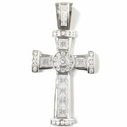 Load image into Gallery viewer, Silver Zirconia Cross Pendant