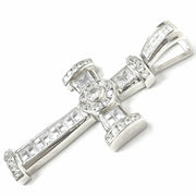 Load image into Gallery viewer, Silver Zirconia Cross Pendant