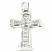 Load image into Gallery viewer, Silver Zirconia Cross Pendant