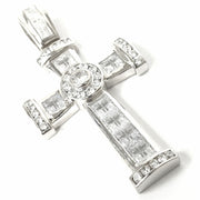 Load image into Gallery viewer, Silver Zirconia Cross Pendant