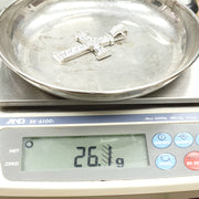 Load image into Gallery viewer, Silver Zirconia Cross Pendant