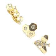 Load image into Gallery viewer, 9ct Gold Bee &amp; Honey Studs
