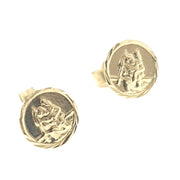 Load image into Gallery viewer, 9ct Gold St Christopher Studs
