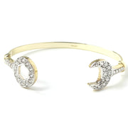 Load image into Gallery viewer, 9ct Gold Zirconia Baby Spanner Torque Bangle