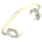 Load image into Gallery viewer, 9ct Gold Zirconia Baby Spanner Torque Bangle
