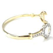 Load image into Gallery viewer, 9ct Gold Zirconia Baby Spanner Torque Bangle