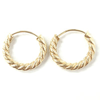 9ct Gold Twisted 13mm Sleepers 9ct Gold Twisted 13mm Sleepers