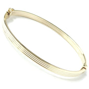 Load image into Gallery viewer, 9ct Gold Striped Bangle