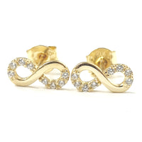 9ct Gold Infinity Studs