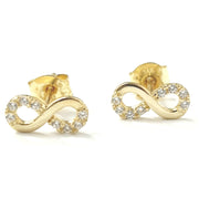 Load image into Gallery viewer, 9ct Gold Infinity Studs