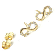 Load image into Gallery viewer, 9ct Gold Infinity Studs
