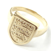 Load image into Gallery viewer, 9ct Gold Three Lions England's Football Ring
