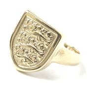 Load image into Gallery viewer, 9ct Gold Three Lions England's Football Ring